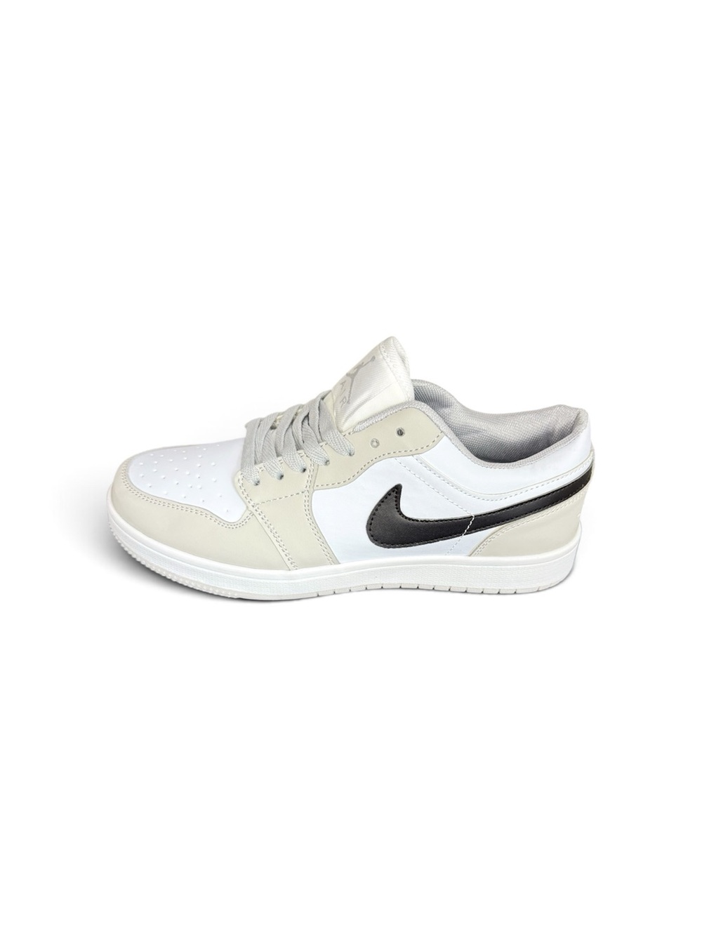 Jordan Air Jordan 1 Low Sneakers White Beige Black.
